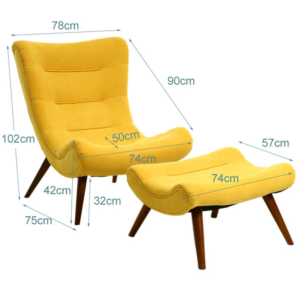 Oliver Hardin Lounge Chair and Footstool & Reviews Wayfair.co.uk